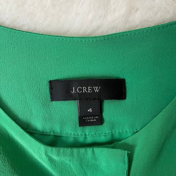 J. Crew Green Silk Dress - Picture 3 of 5